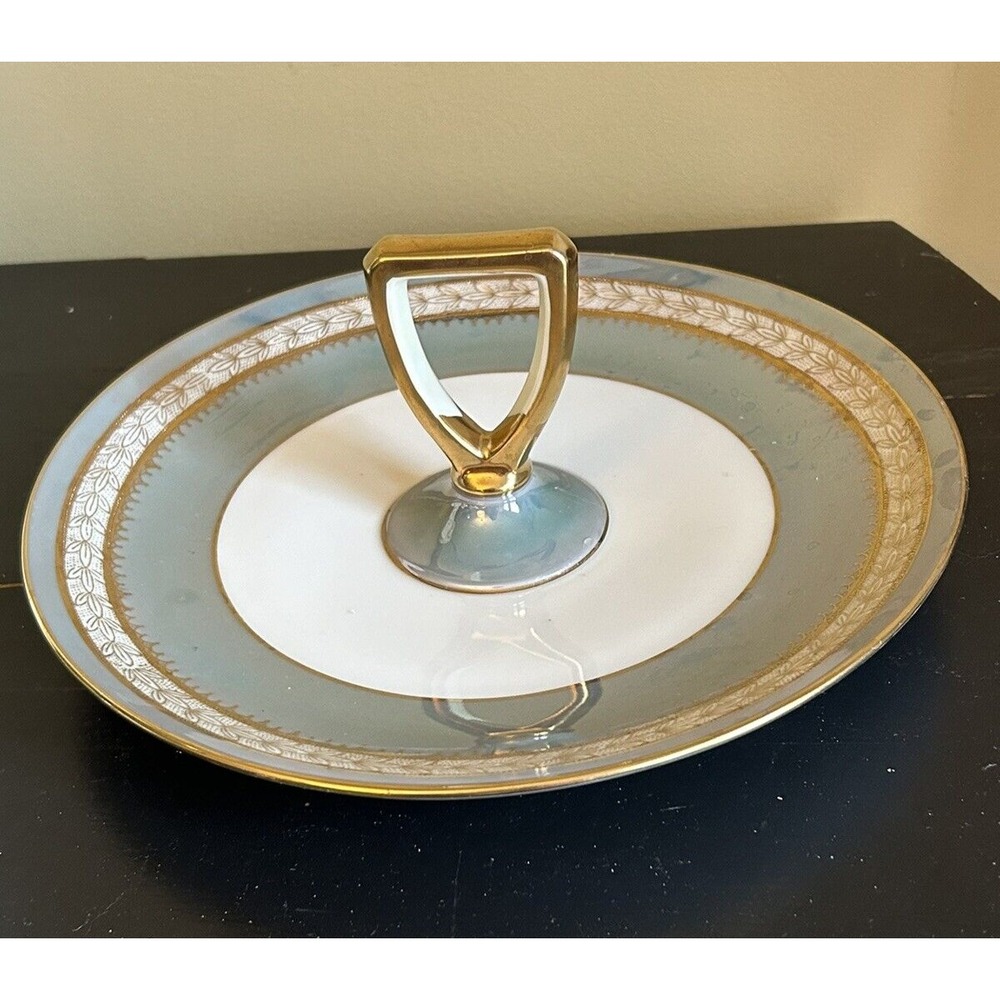 Vintage Hand Painted Noritake Tidbit Plate Gold Trim